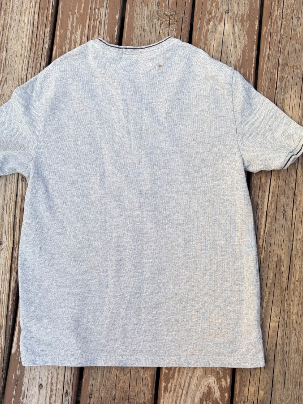 Polo Ralph Lauren Henley Shirt – Grey w/ Big Pony & Stripes (Boys XL / Unisex S) - Picture 7 of 7